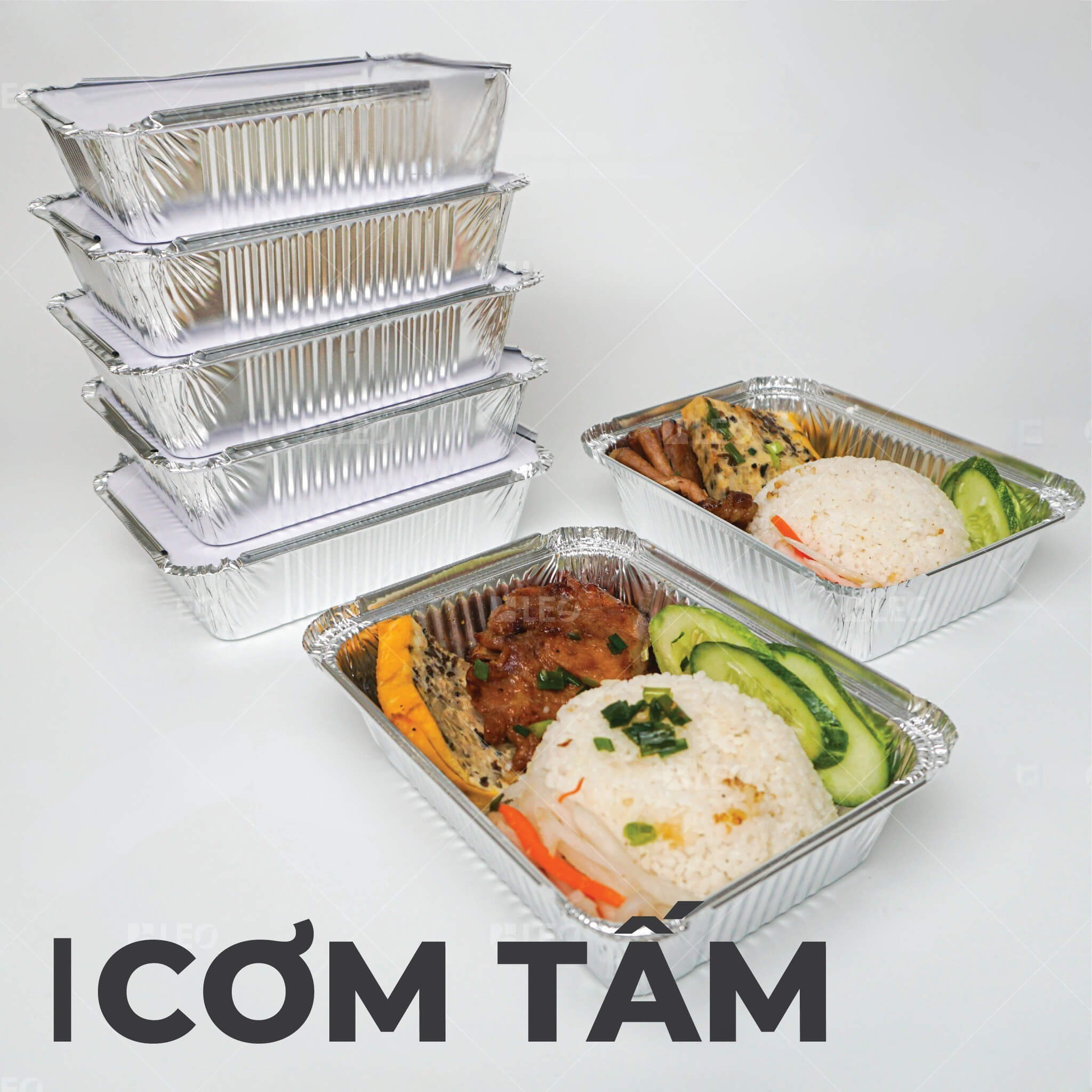 Khay nhôm đựng cơm tấm